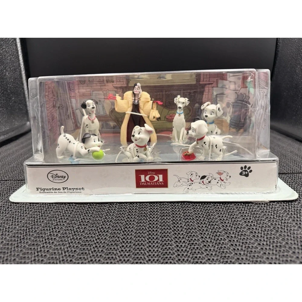 Disney 101 Dalmatians Figurine Pl. Seven Figures Cruella Deville Cake Toppers